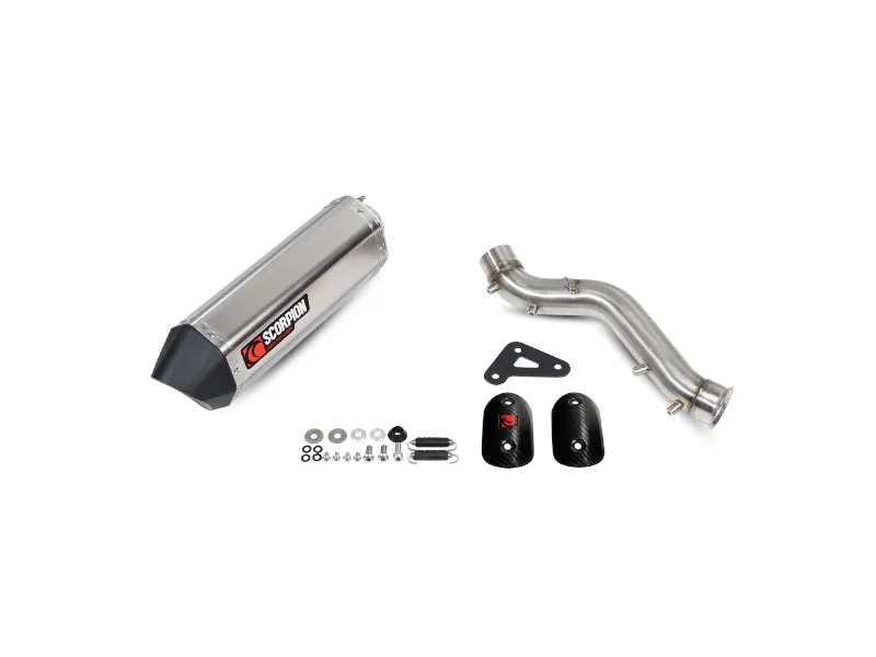 Exosto Serket Parallel Slip on Ktm Adventure 890 Titanio Scorpion — vista 5