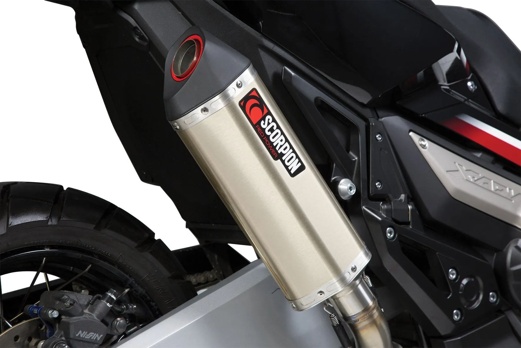 Exosto Escape Mofle Honda Xadv 750 Serket Parallel Titanio Scorpion — vista 2 para HONDA XADV 750