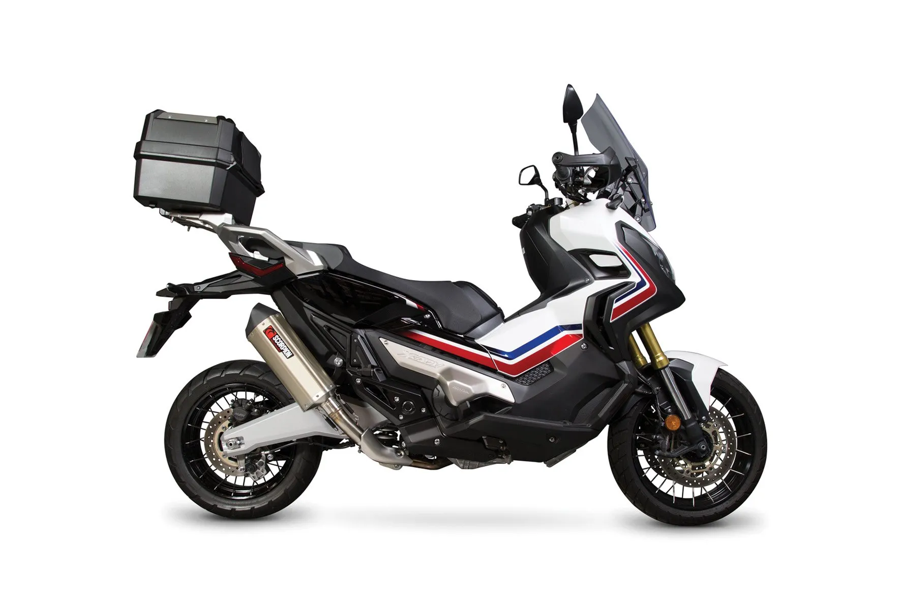 Exosto Escape Mofle Honda Xadv 750 Serket Parallel Titanio Scorpion — vista 5 para HONDA XADV 750