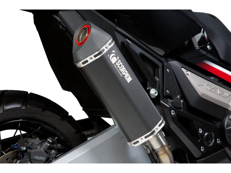 Exosto Escape Mofle Honda Xadv 750 Negro Serket Parallel Scorpion — vista 2 para HONDA XADV 750