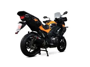 Exosto Serket Parallel Slip on Kawasaki Versys 1000 Negro Ceramica Scorpion