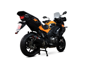 Exosto Serket Parallel Slip on Kawasaki Versys 1000 Negro Ceramica Scorpion