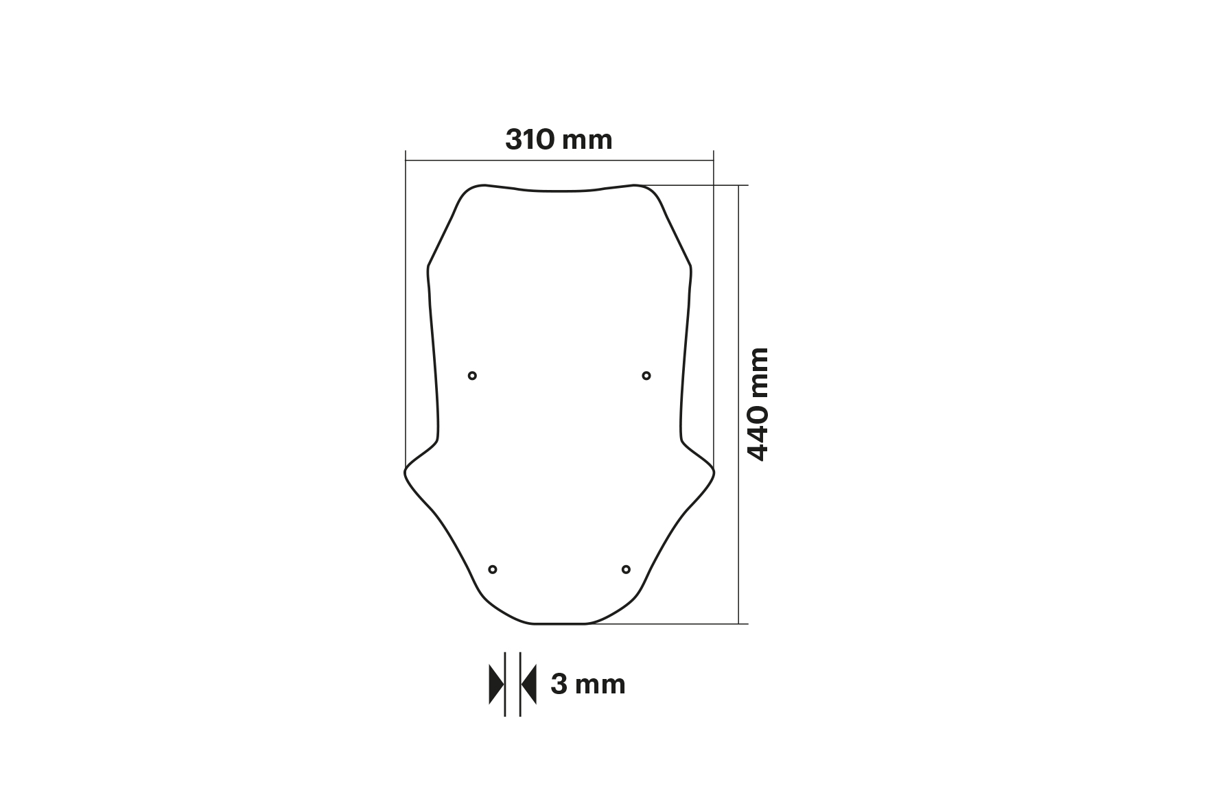 Cupula Deportiva Visor Carenaje Honda Xadv 750 Malossi - Image 3