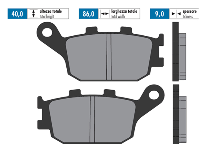 Pastillas freno trasero Yamaha Mt 07/MT 09/R7 Polini - Image 2