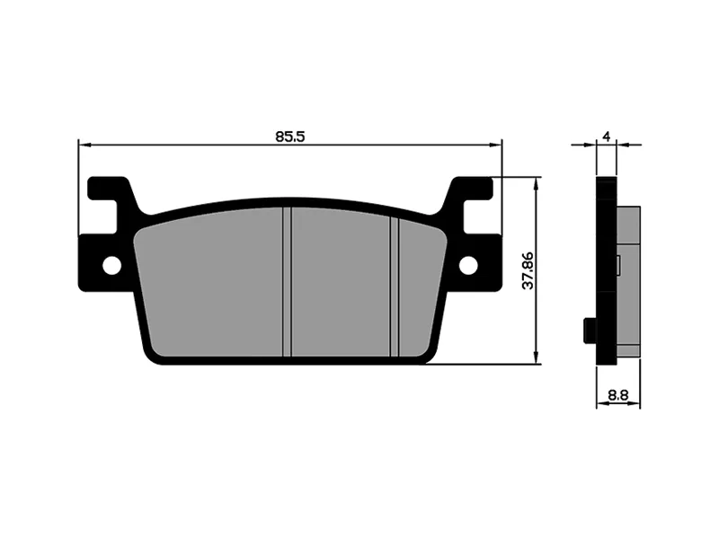 Pastillas De Freno Trasero Kymco AK550 Polini — vista 2 para KYMCO AK550