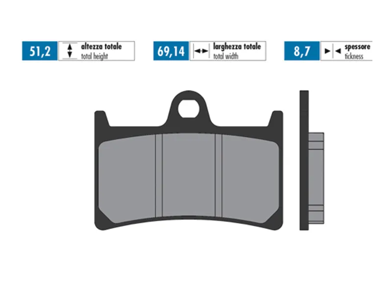 Pastillas Freno Delantero Yamaha TMAX 560/MT 07/MT 09 Polini — vista 2 para YAMAHA TMAX 560