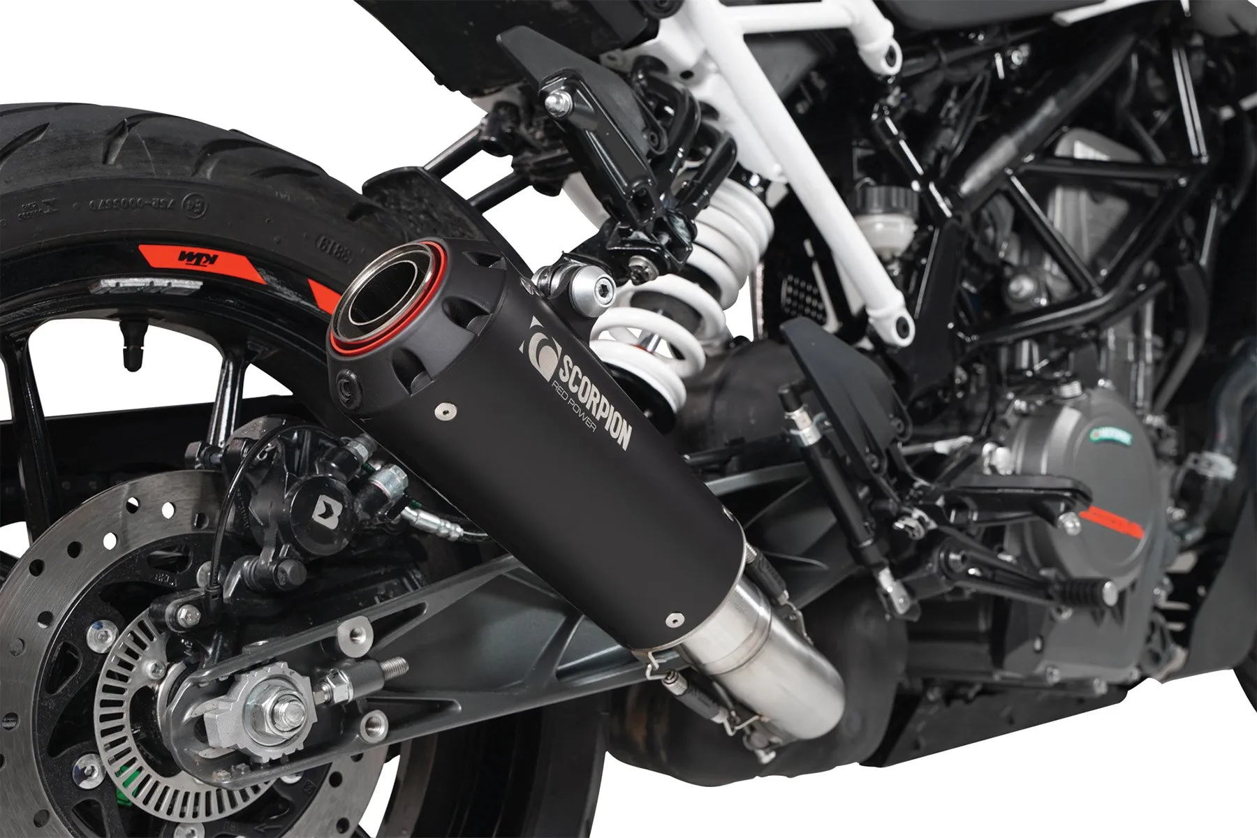Exosto Escape Mofle KTM 390 Duke Slip on Red Power Scorpion — vista 2 para KTM 390 DUKE