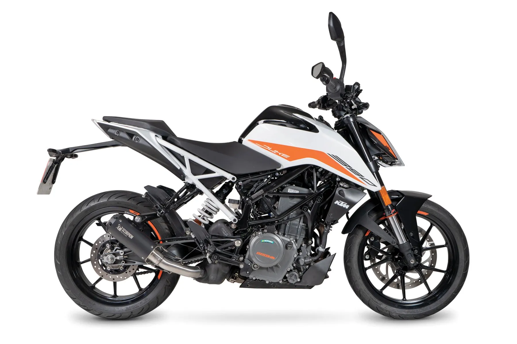 Exosto Escape Mofle KTM 390 Duke Slip on Red Power Scorpion — vista 5 para KTM 390 DUKE