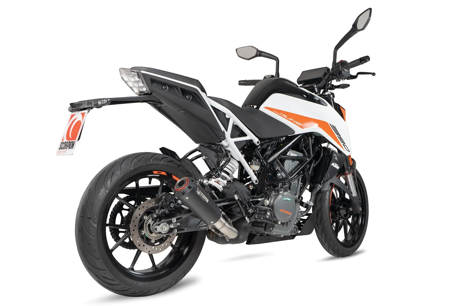 Exosto Escape Mofle KTM 390 Duke Slip on Red Power Scorpion para KTM 390 DUKE
