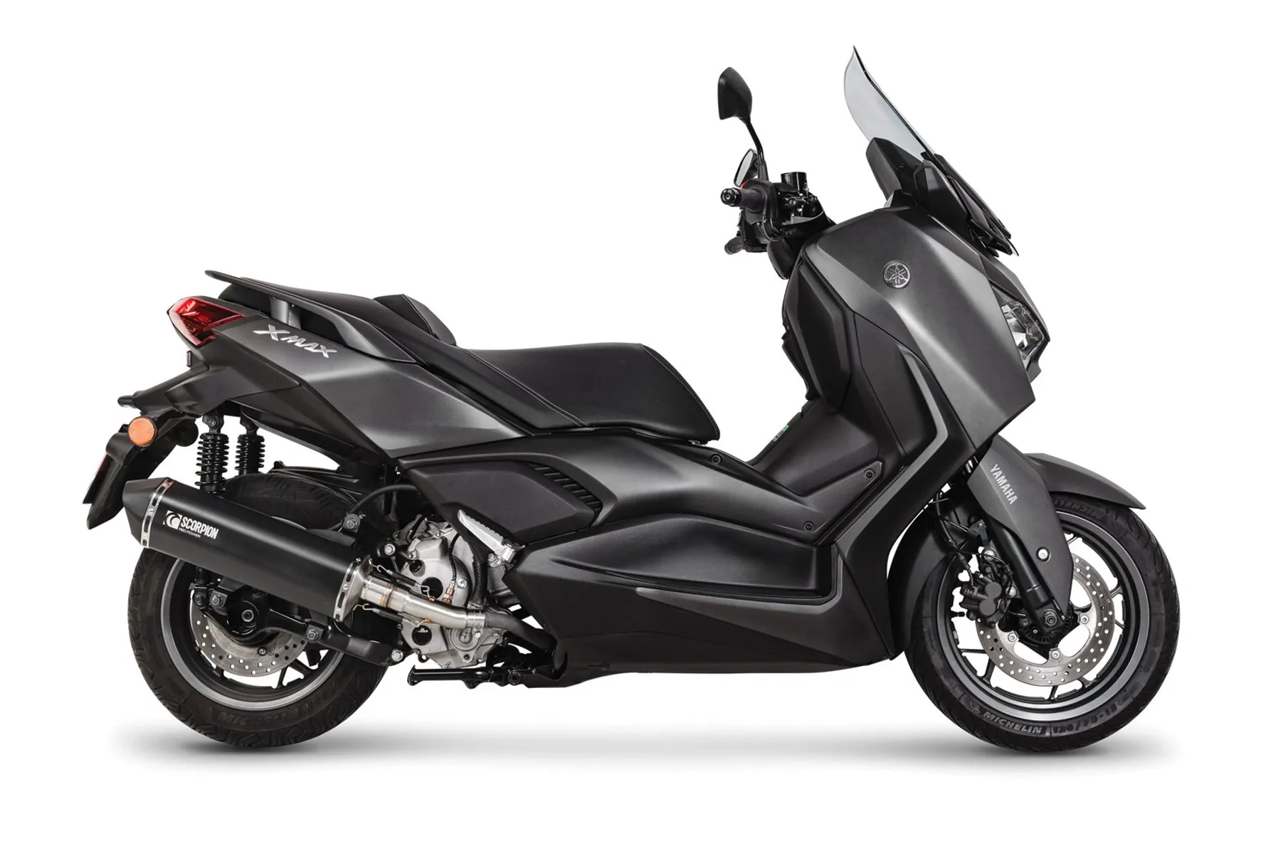 Exosto Escape Mofle Slip on Yamaha Xmax 300 Serket Parallel Scorpion — vista 5