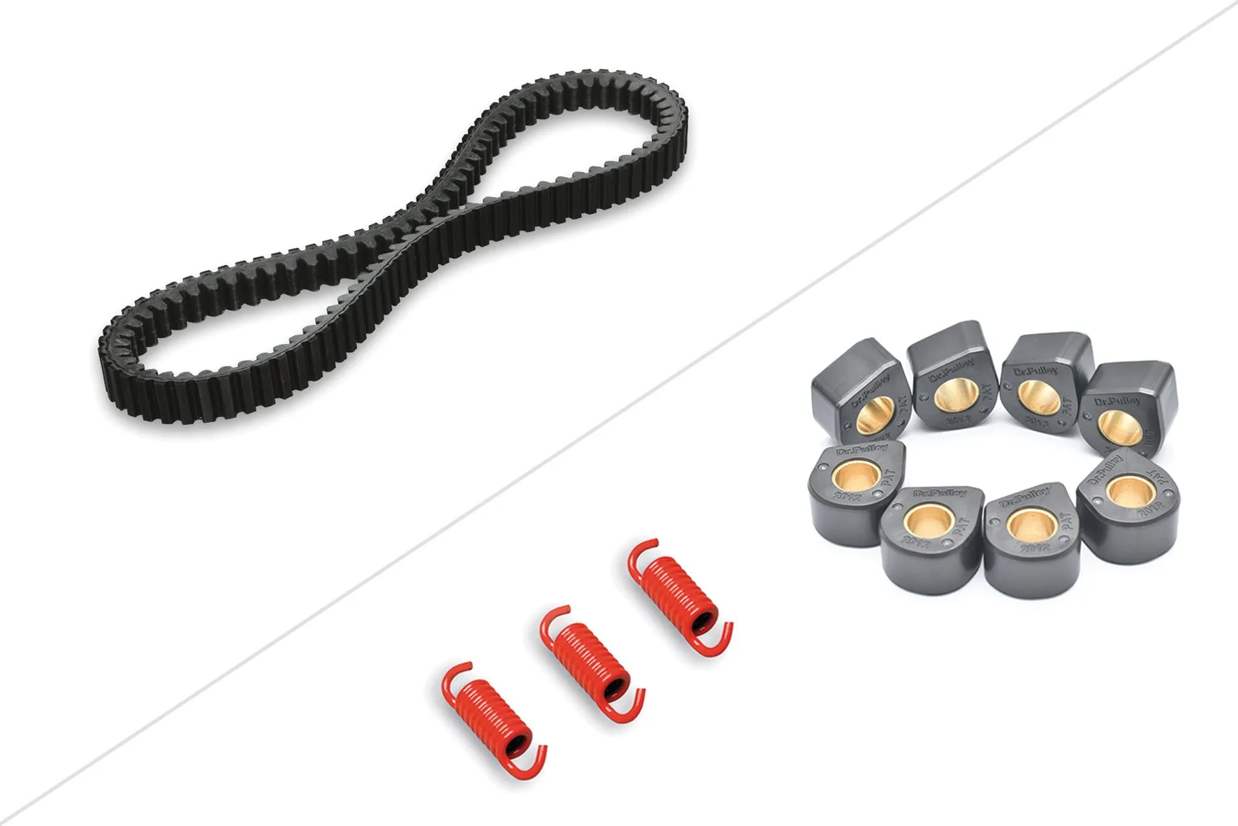 Combo Especial Correa Rollers Resortes Kymco Downtown 300 Malossi