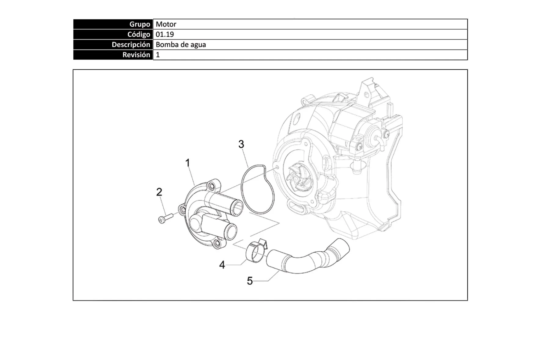 O-ring Bomba De Agua Vespa GTS 300/Aprilia Sr Max 300 Piaggio — vista 2